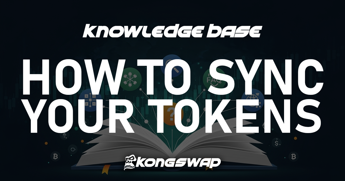 How to Sync Your Tokens on KongSwap